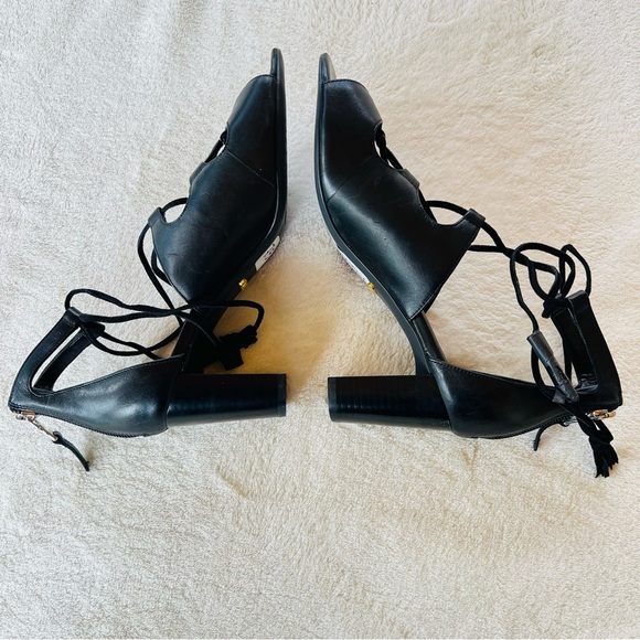LAUREN RALPH LAUREN STRAPPY SEXY LACE UP OPEN TOE HEELS SIZE 7.5 NWT - Picture 6 of 10